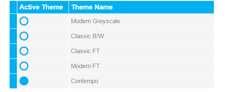Preloaded Report Themes